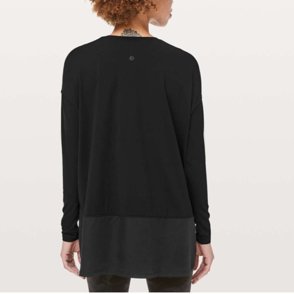 Lululemon Ease of Mind Long Sleeve Top Black - Picture 3 of 14